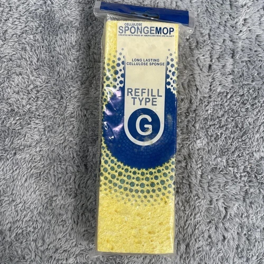 Cellulose Sponge Mop Refill Type G Yellow Long Lasting Sponge Head Made In USA